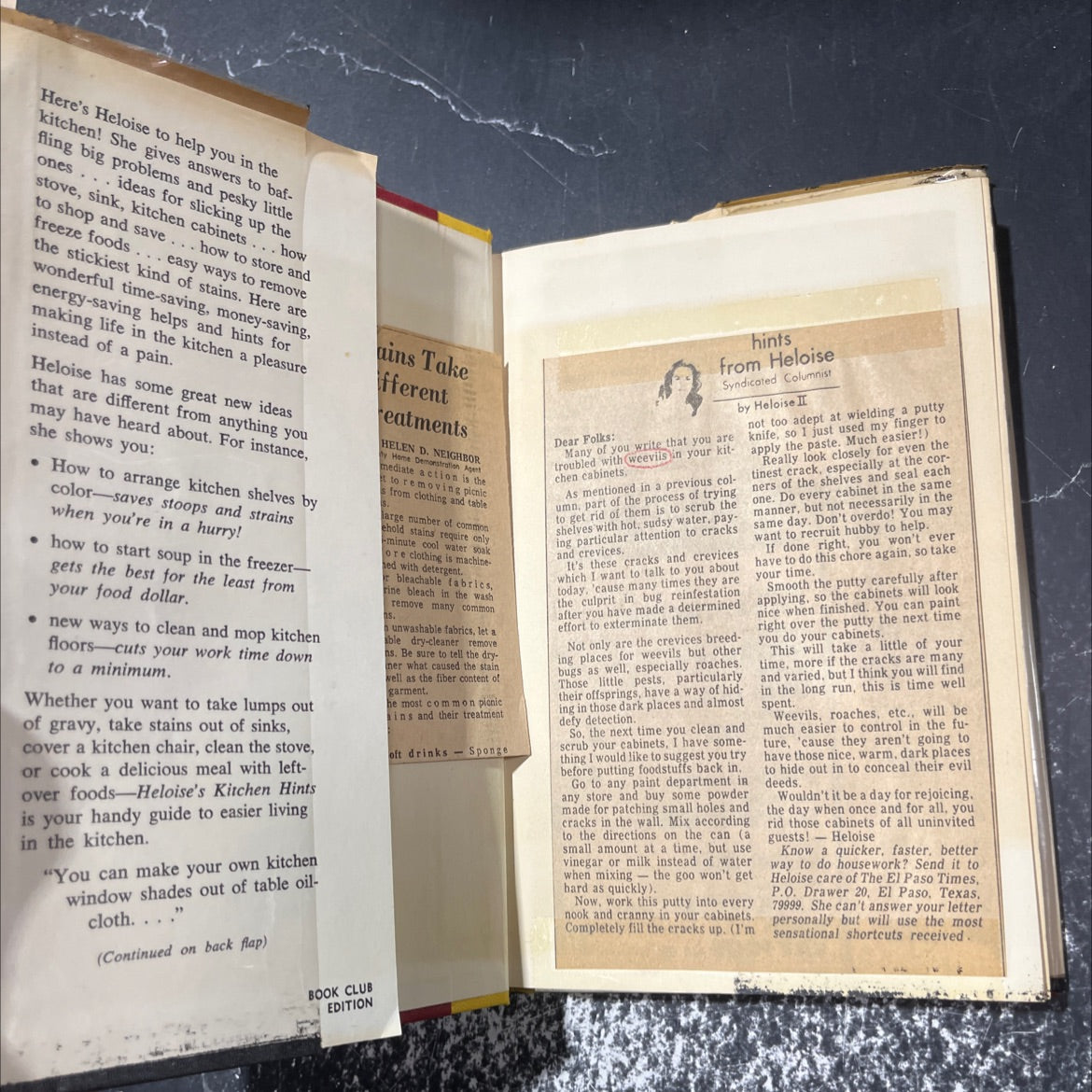 heloise's kitchen hints book, by heloise, 1963 Hardcover image 4