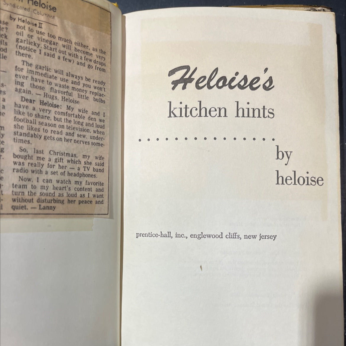 heloise's kitchen hints book, by heloise, 1963 Hardcover image 2
