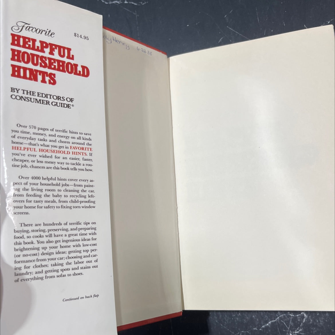 helpful household hints book, by editors of consumer guide, 1986 Hardcover image 4