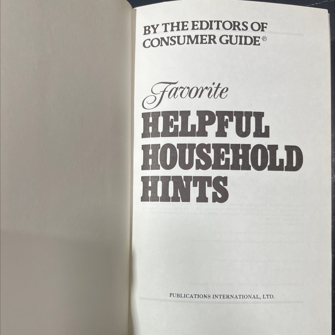 helpful household hints book, by editors of consumer guide, 1986 Hardcover image 2