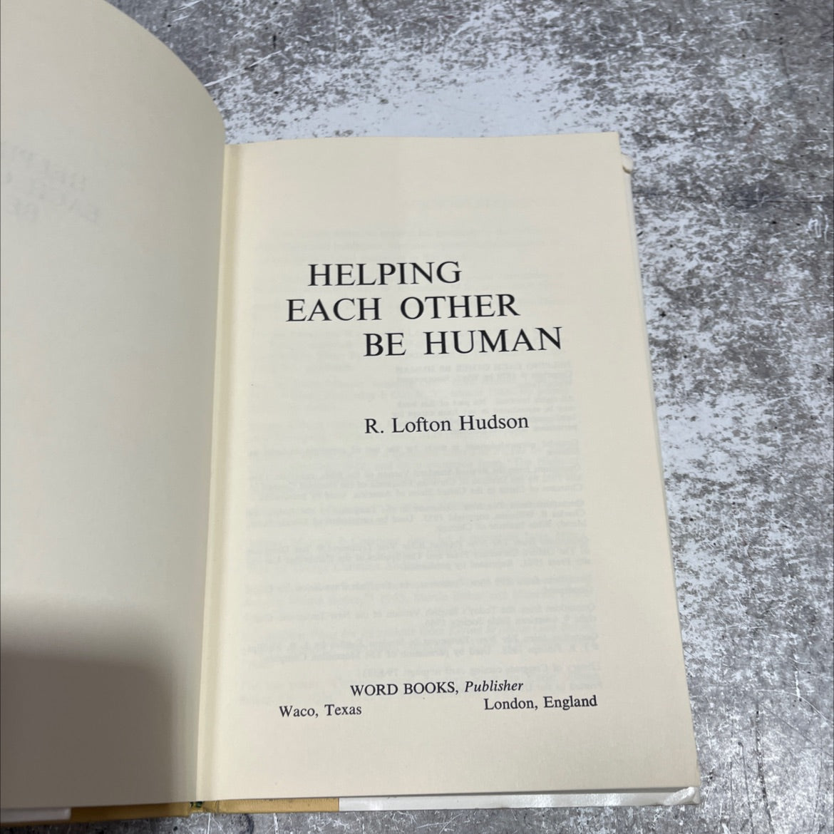 helping each other be human book, by r. lofton hudson, 1970 Hardcover image 2