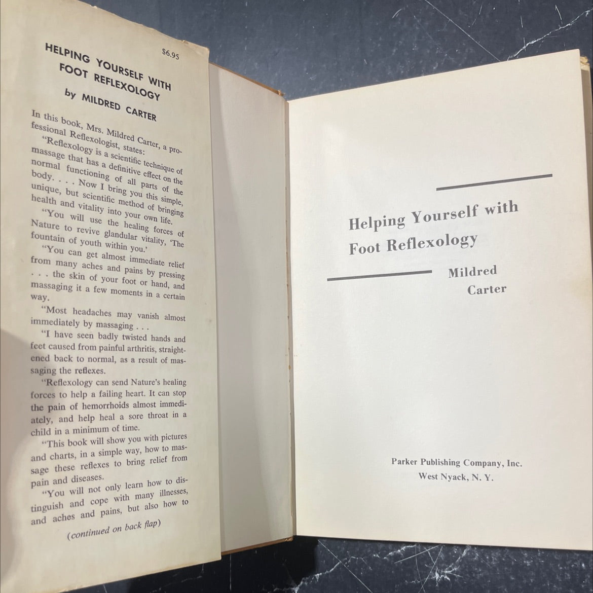 helping yourself with foot reflexology book, by mildred carter, 1969 Hardcover image 4