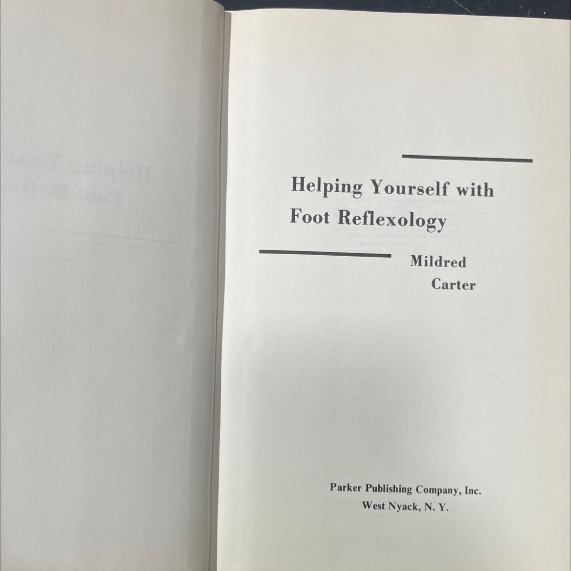 helping yourself with foot reflexology book, by mildred carter, 1969 Hardcover image 2