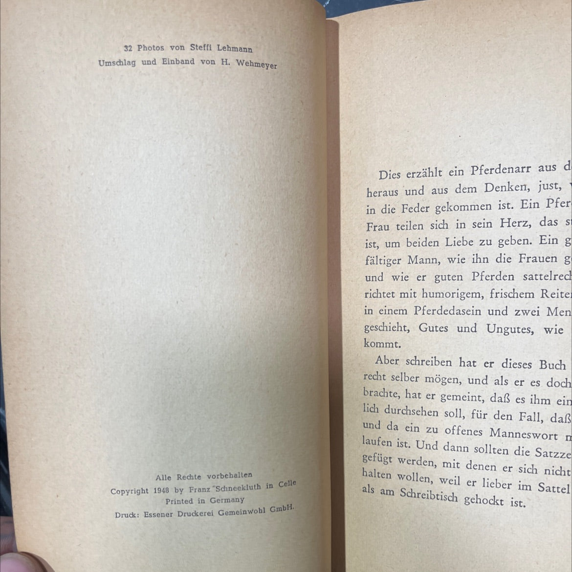 hengst book, by arthur-heinze lehmann, 1948 Hardcover image 3
