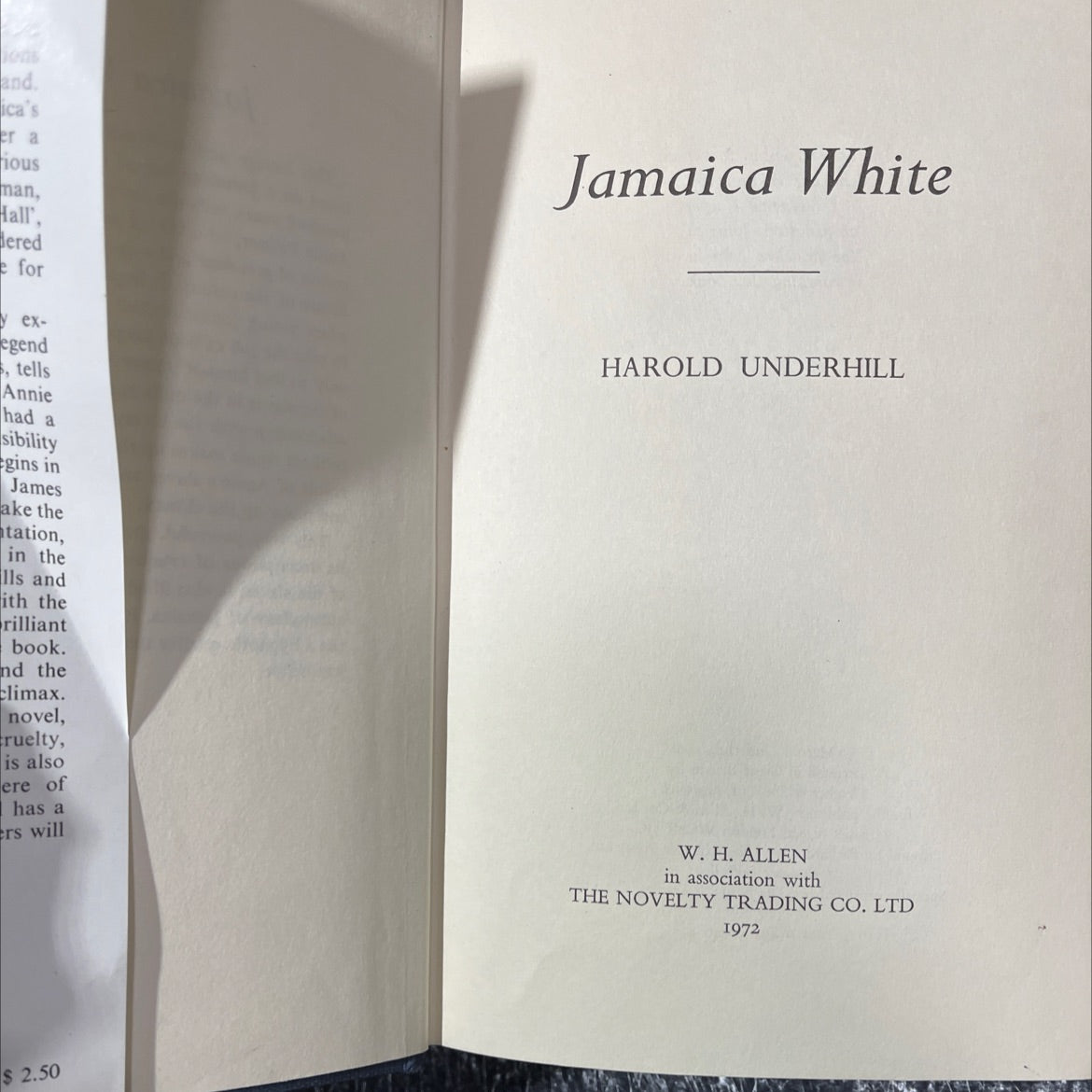 herede for a various man book, by harold underhill, 1972 Hardcover image 2