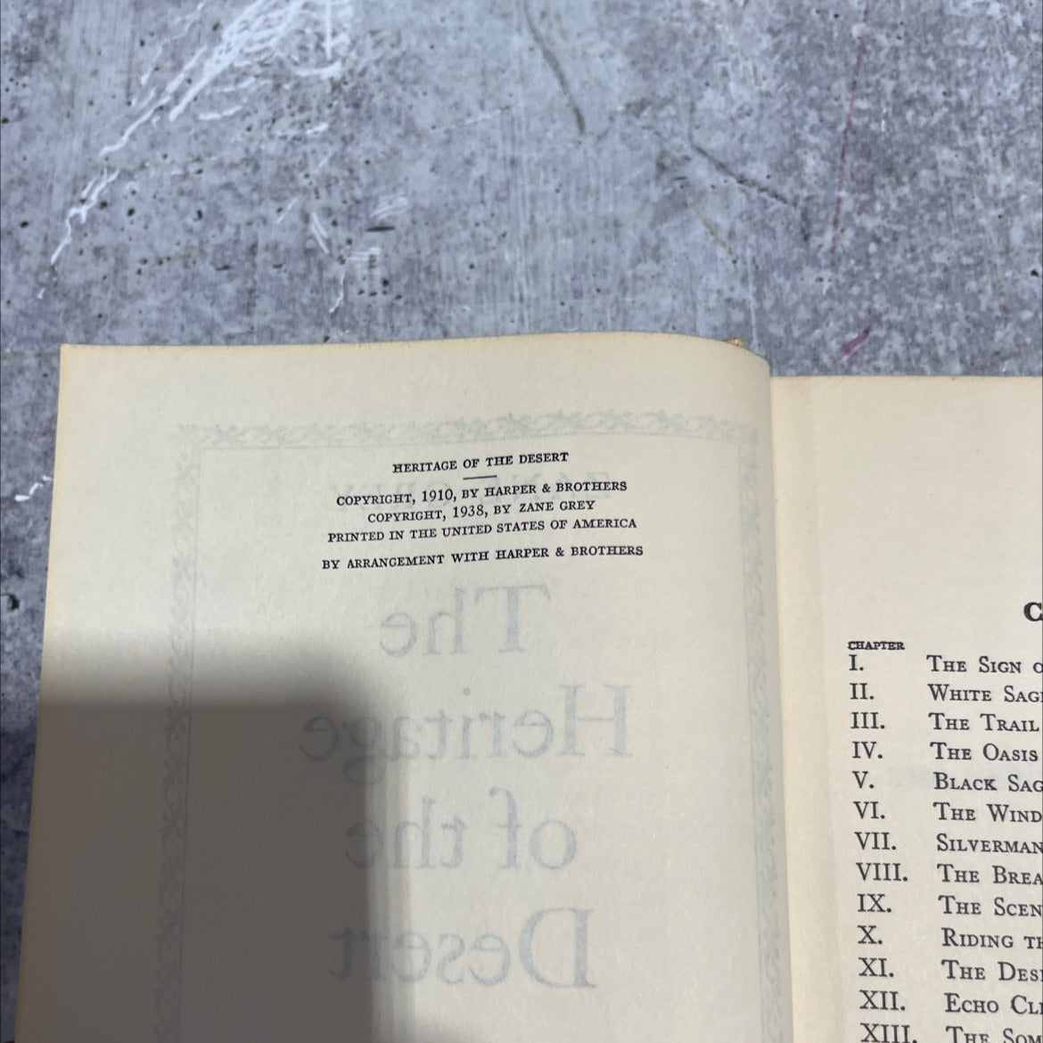 heritage of the desert book, by zane grey, 1938 Hardcover image 3