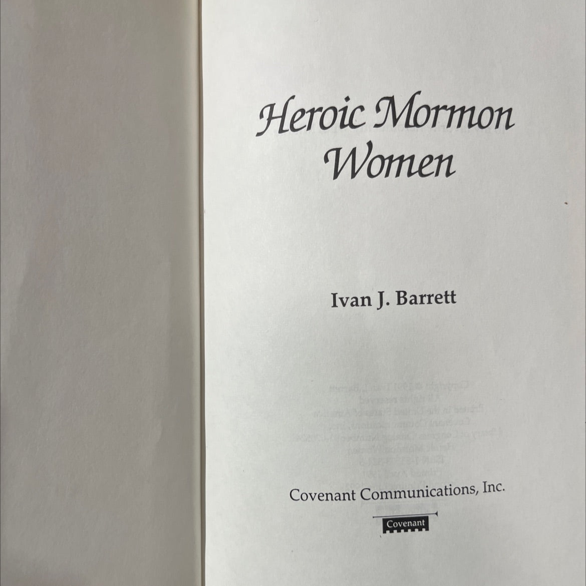 heroic mormon women book, by Ivan J. Barrett, 1992 Hardcover image 2