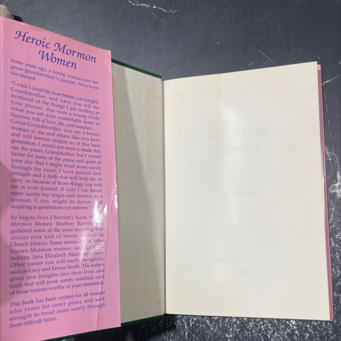 heroic mormon women book, by Ivan J. Barrett, 1992 Hardcover image 4