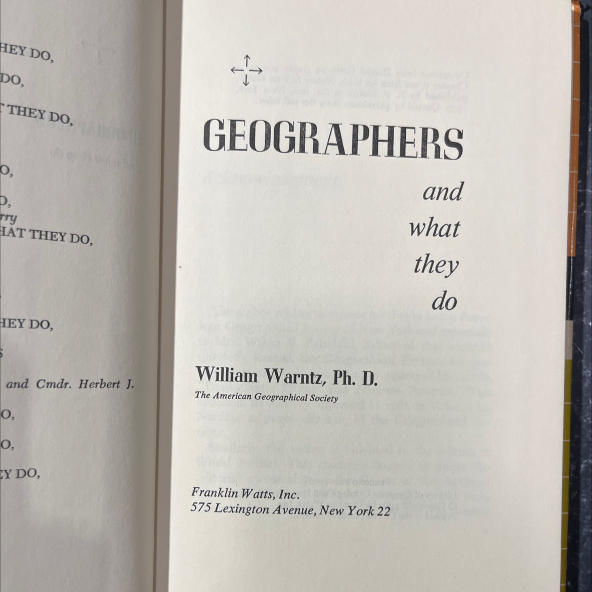 hey do, do, they do, o, rry hat they do, hey do, + geographers book, by cmdr. herbert j. william warntz, ph. d., 1964 image 2