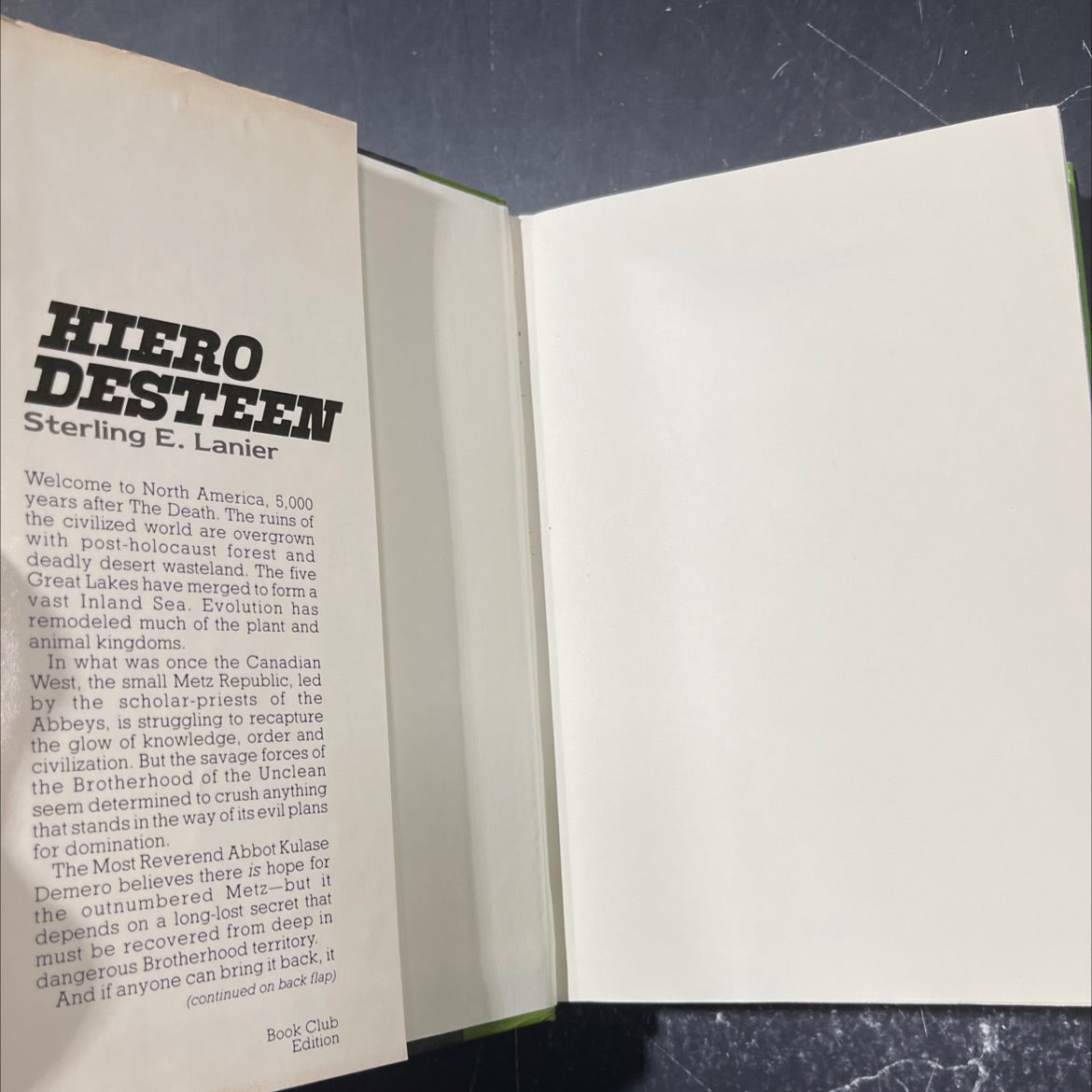 hiero's journey the unforgiven hiero book, by Sterling E. Lanier, 1983 Hardcover image 4