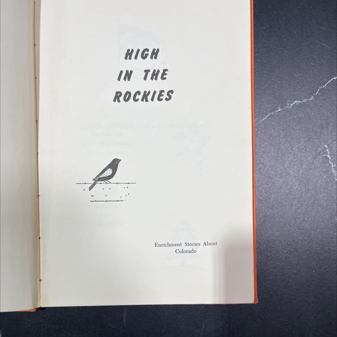 high in the rockies enrichment stories about colorado book, by Maude Linstrom Frandsen, 1957 Hardcover, Vintage image 2