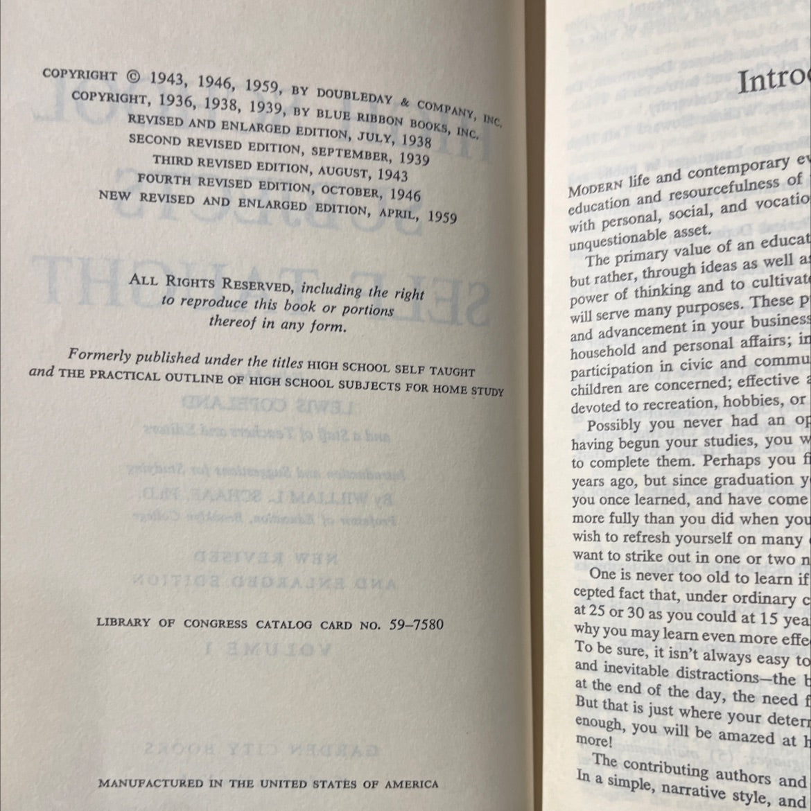 high school subjects self taught book, by lewis copeland, 1959 Hardcover image 3