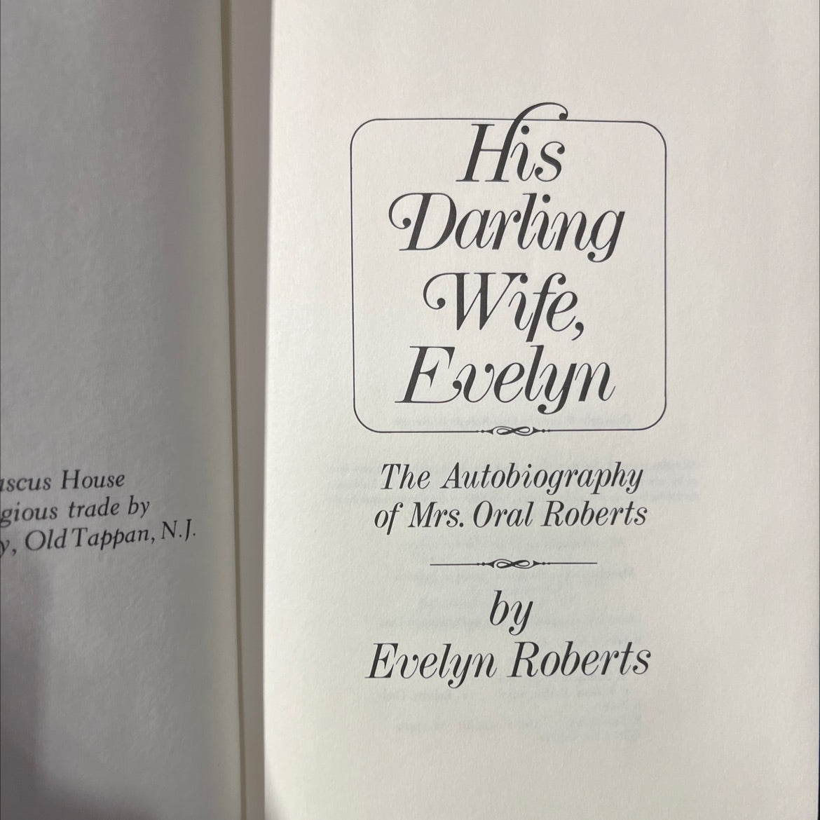 his darling wife, evelyn book, by Evelyn Roberts, 1976 Hardcover image 2