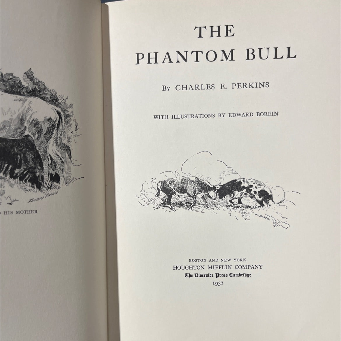 his mother the phantom bull book, by charles e. perkins, 1932 Hardcover image 2