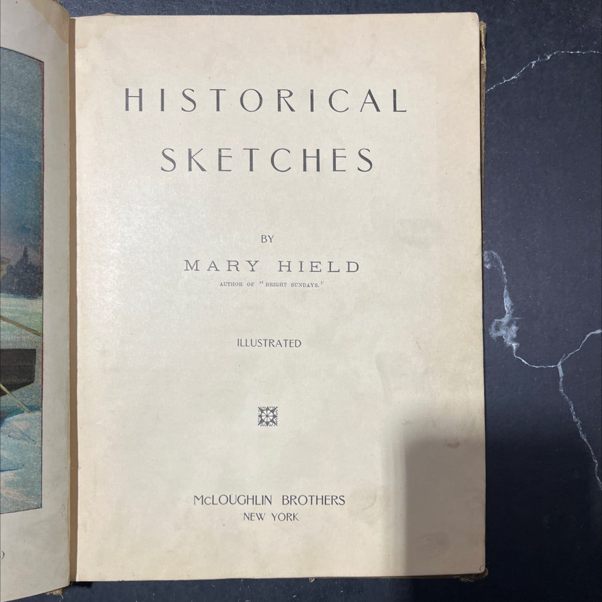 historical sketches book, by mary hield, 1893 Hardcover image 2