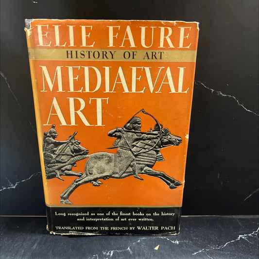 history of art medieval art book, by elie faure, 1937 Hardcover image 1