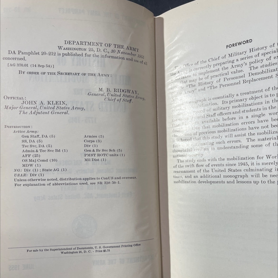 history of military mobilization in the united states army 1775-1945 book, by marvin a. kreidberg, merton g. henry, image 3