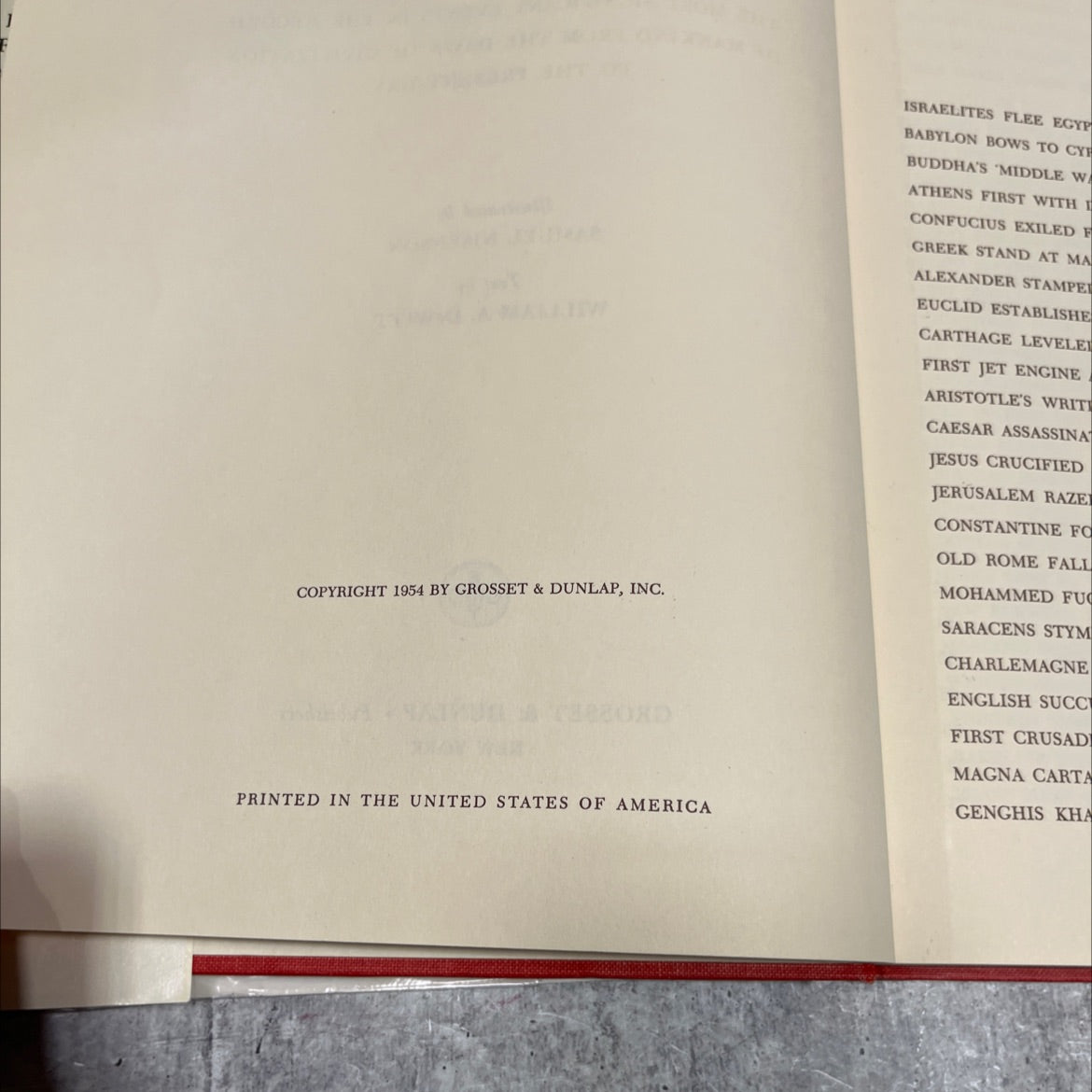 history's hundred greatest events book, by william a. dewitt, 1954 Hardcover image 3