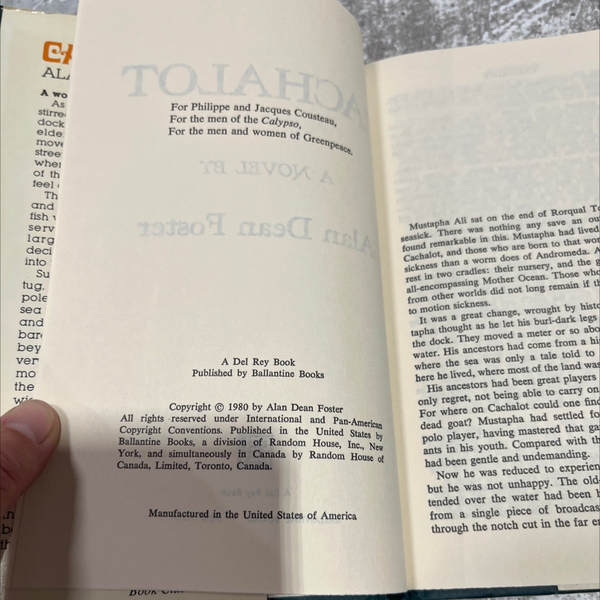 hoad cachalot book, by alan dean foster, 1980 Hardcover image 3
