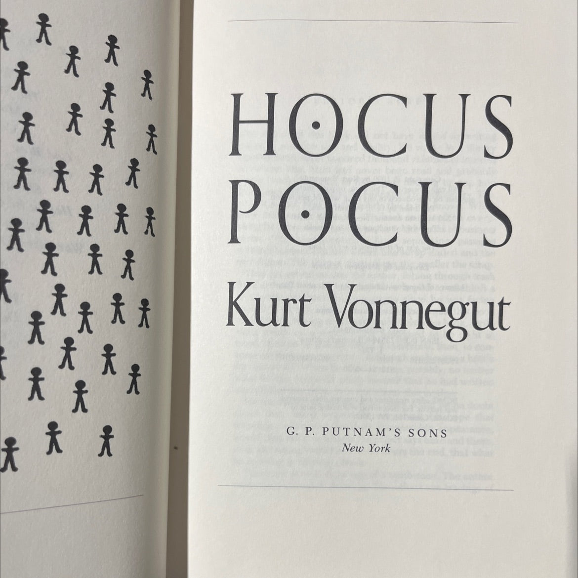 hocus pocus book, by kurt vonnegut, 1990 Hardcover image 2
