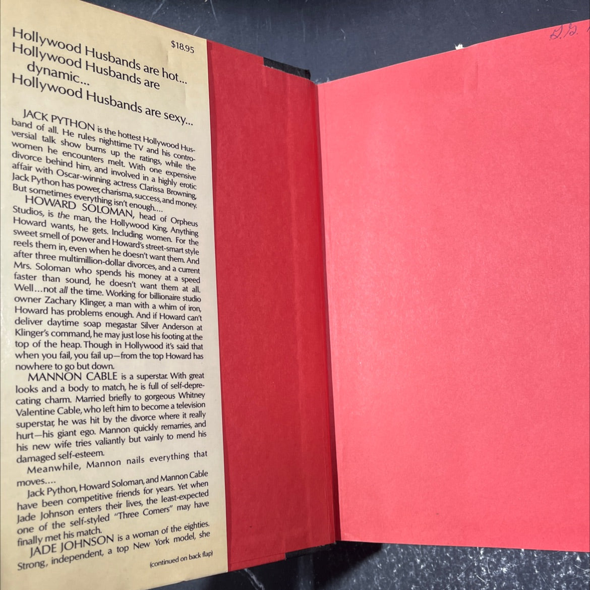 hollywood husbands book, by jackie collins, 1986 Hardcover image 4