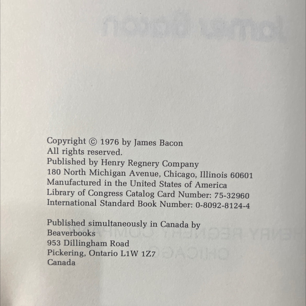 hollywood book, by James Bacon, 1976 Hardcover image 3