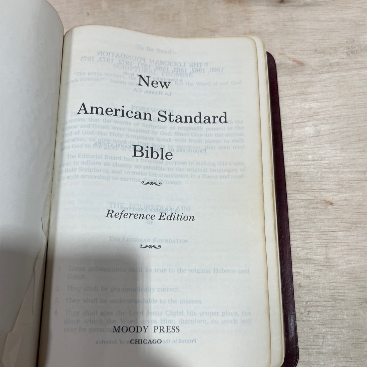 holy bible, new american standard book, by not stated, 1975 Leather image 2