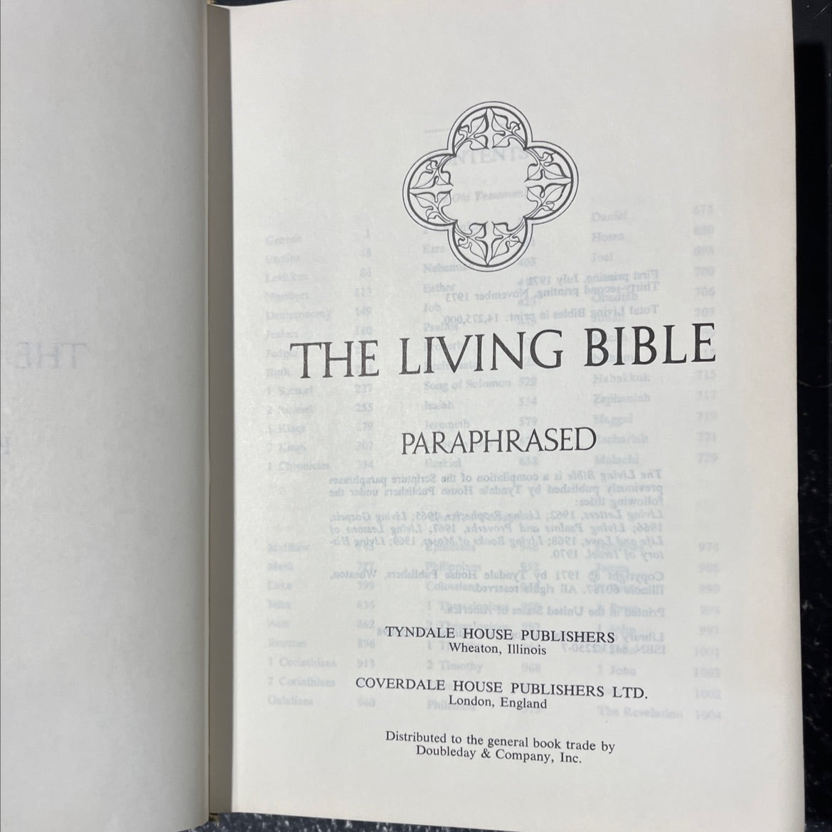 holy bible: the living bible book, by not stated, 1971 Hardcover image 2