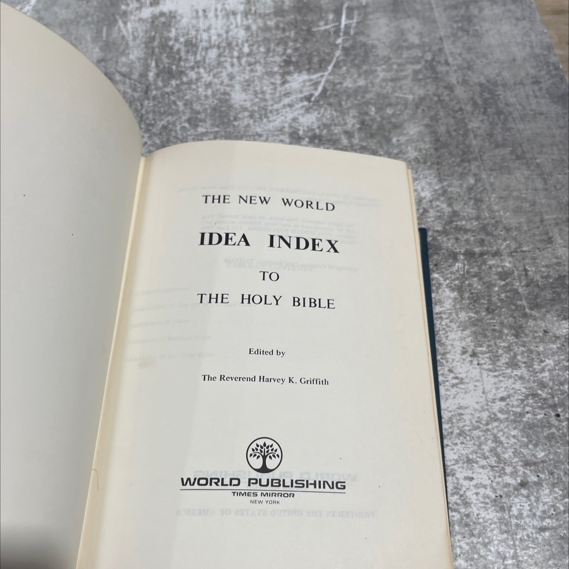 holy bible: the new world idea index to the holy bible book, by the reverend harvey k. griffith, 1972 Hardcover image 2