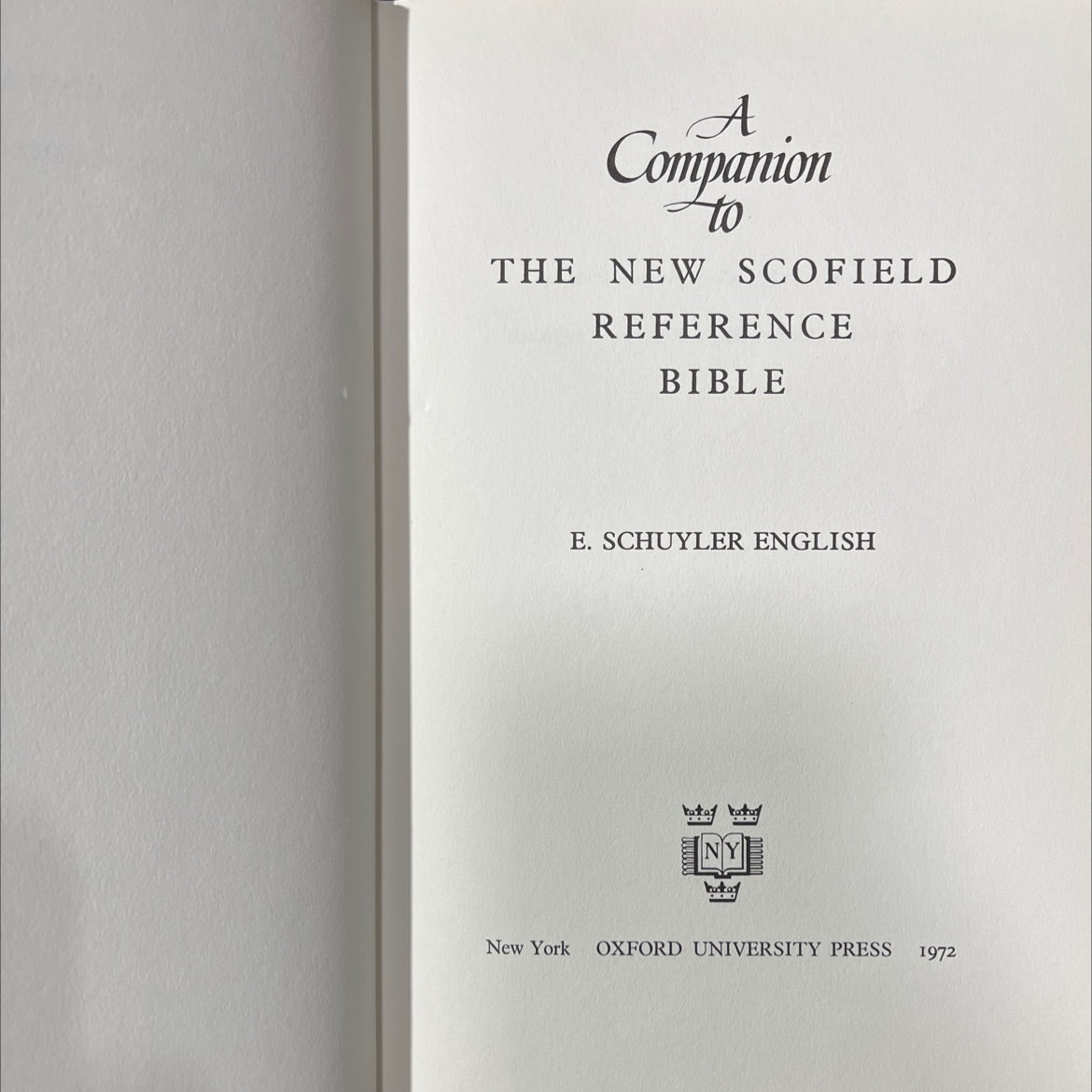 holy bible a companion to the new scofield reference bible book, by e. schuyler english, 1972 Hardcover image 2