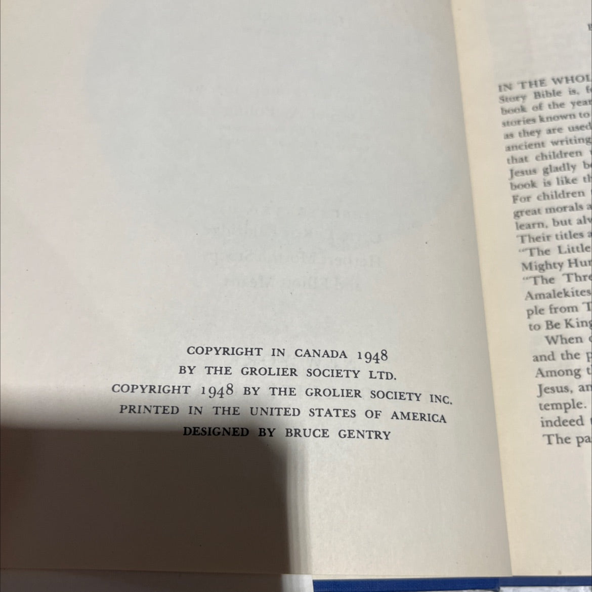 holy bible children's story bible book, by Harold Begbie, 1948 Hardcover image 3