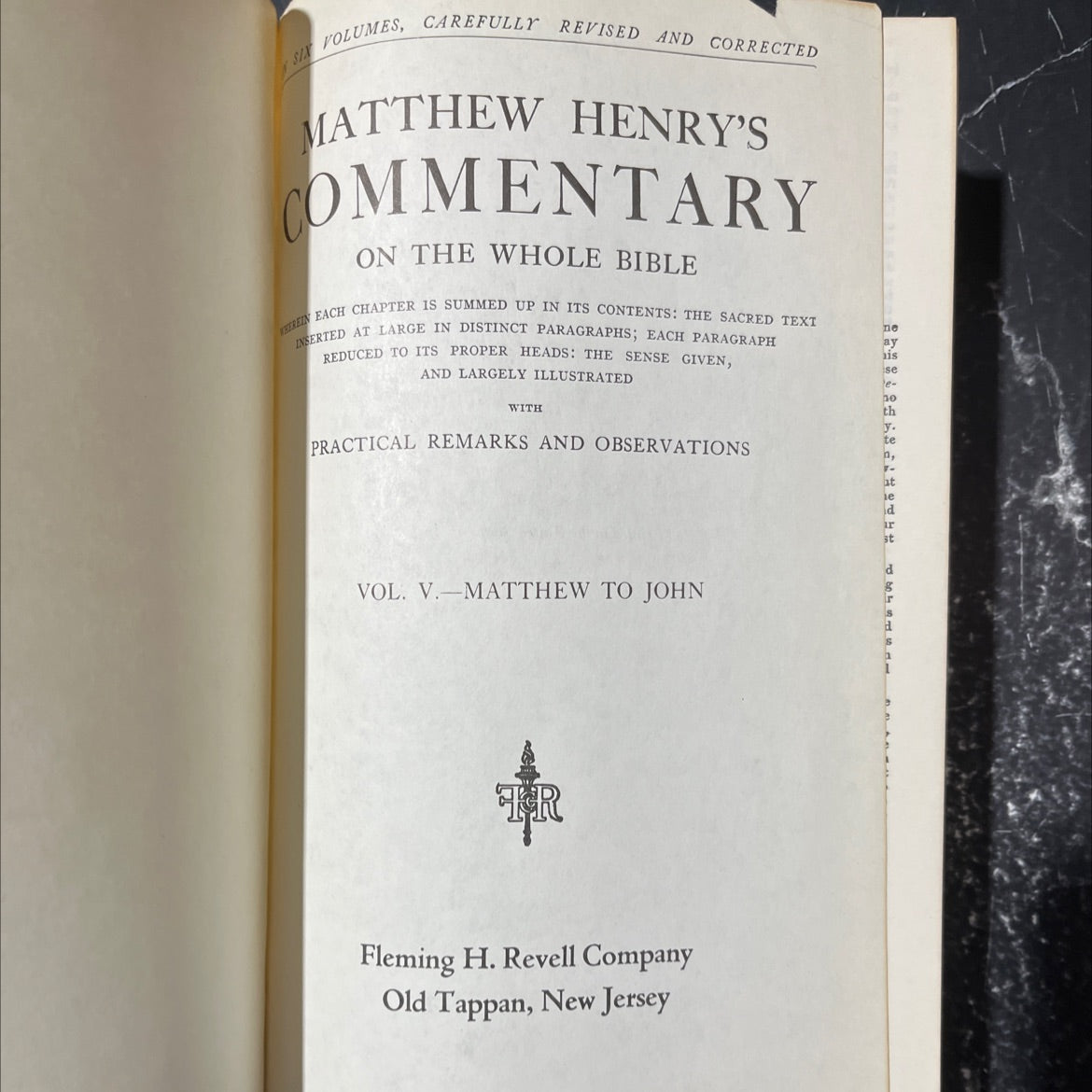 holy bible commentary on the whole bible vol. v. matthew to john book, by matthew henry, 1970 Hardcover image 2