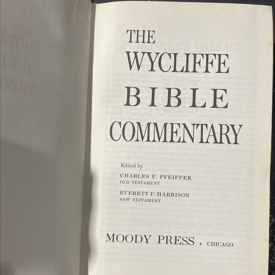 holy bible commentary book, by charles f. pfeiffer, everett f. harrison, 1972 Hardcover image 2