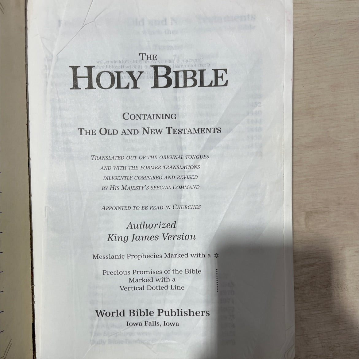 holy bible containing the old and new testaments translated out of the original tongues book, by unknown, 2003 Leather, image 2