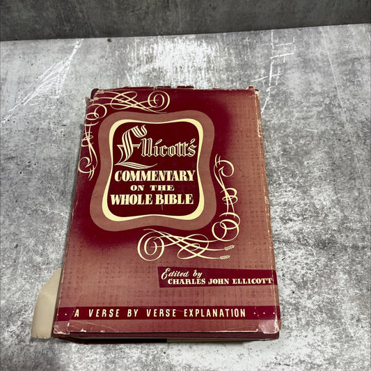 holy bible commentary on the whole bible a verse by verse explanation book, by charles john ellicott, 1959 Hardcover image 1