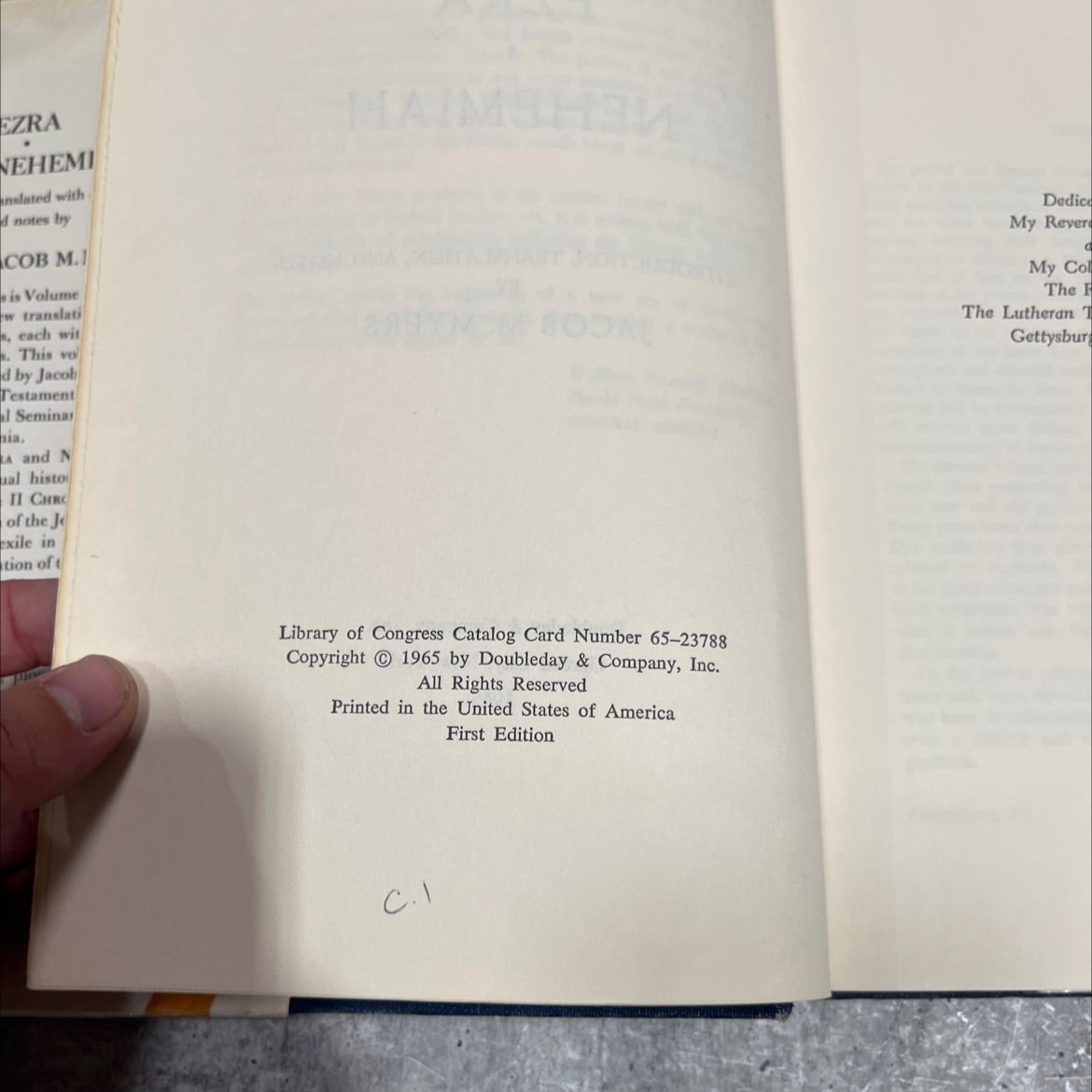 holy bible ezra nehemiah book, by jacob m. myers, 1965 Hardcover image 3