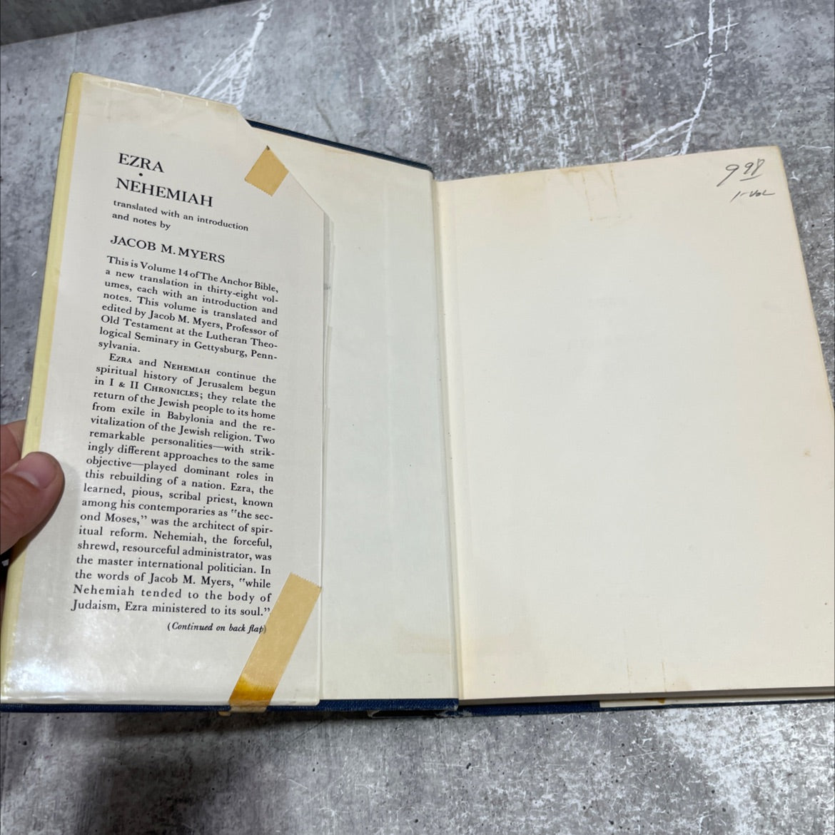 holy bible ezra nehemiah book, by jacob m. myers, 1965 Hardcover image 4