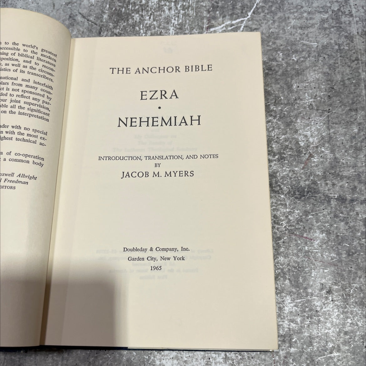 holy bible ezra nehemiah book, by jacob m. myers, 1965 Hardcover image 2