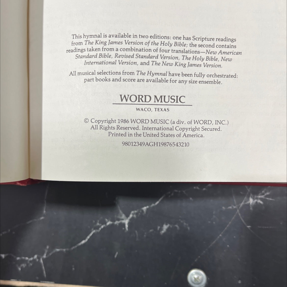 holy bible hymnal for worship & celebration book, by unknown, 1986 Hardcover image 3