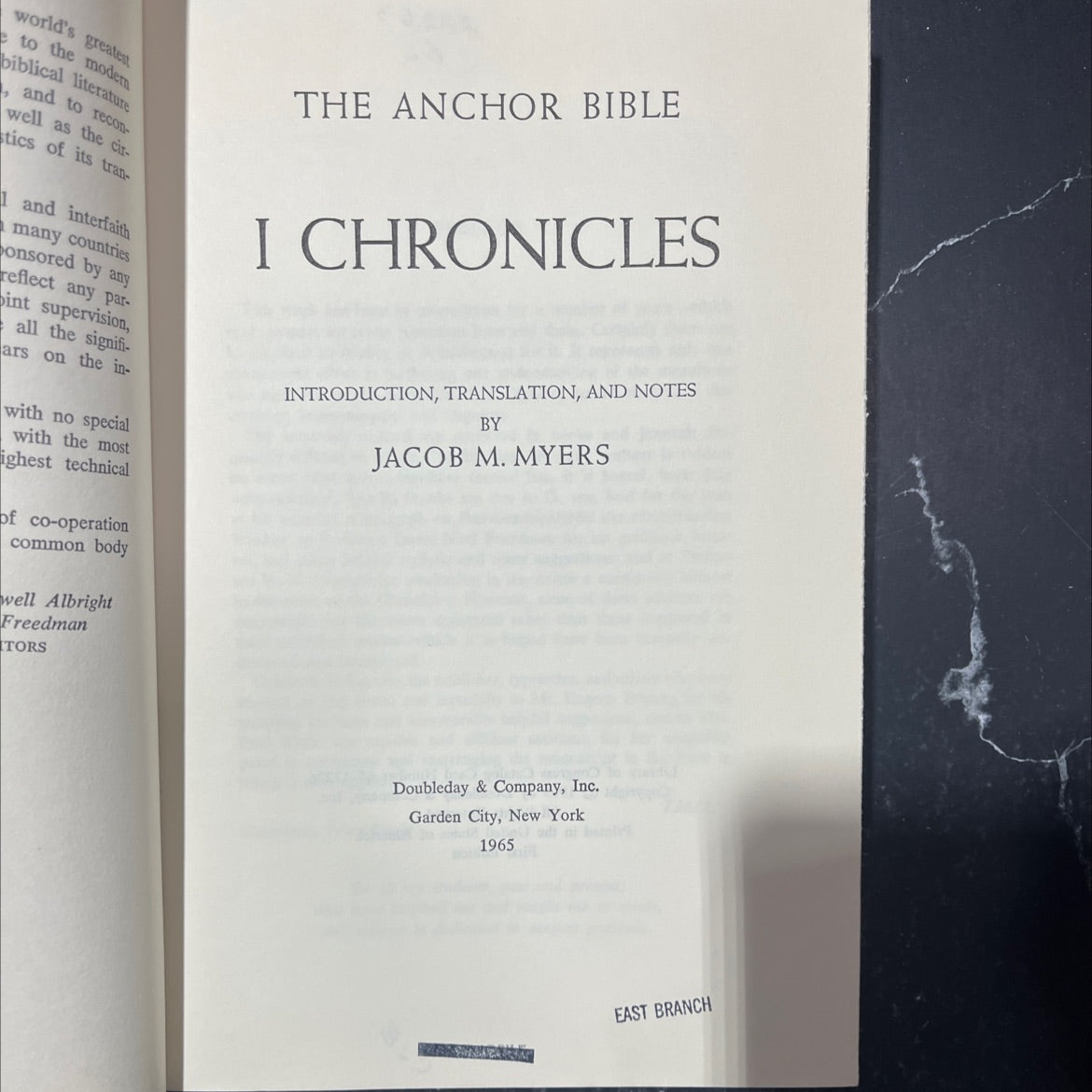 holy bible i chronicles book, by jacob m. myers, 1965 Hardcover image 2