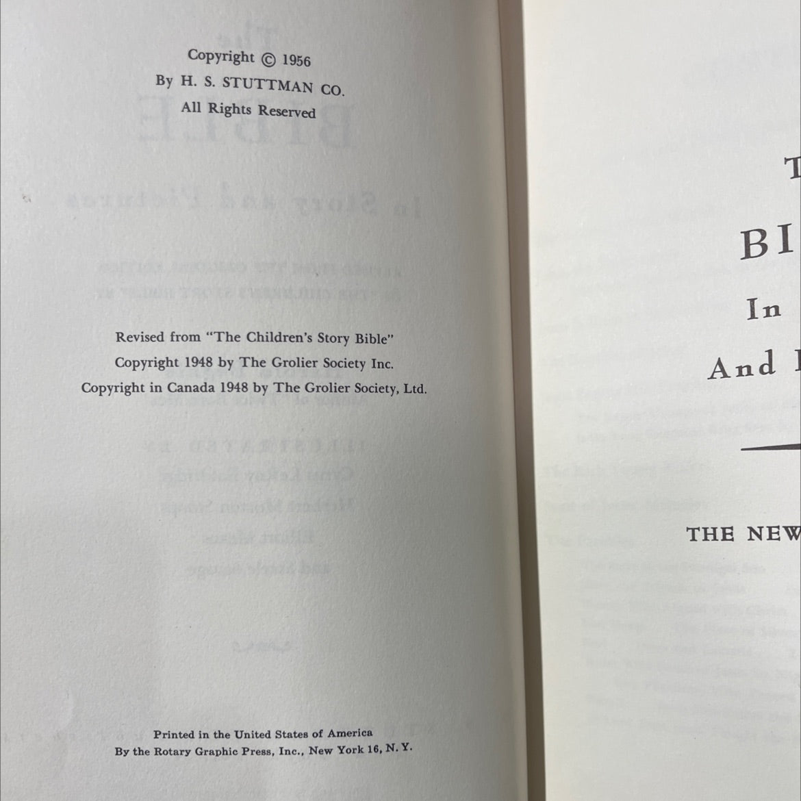 holy bible in story and pictures book, by harold begbie, 1956 Hardcover image 3