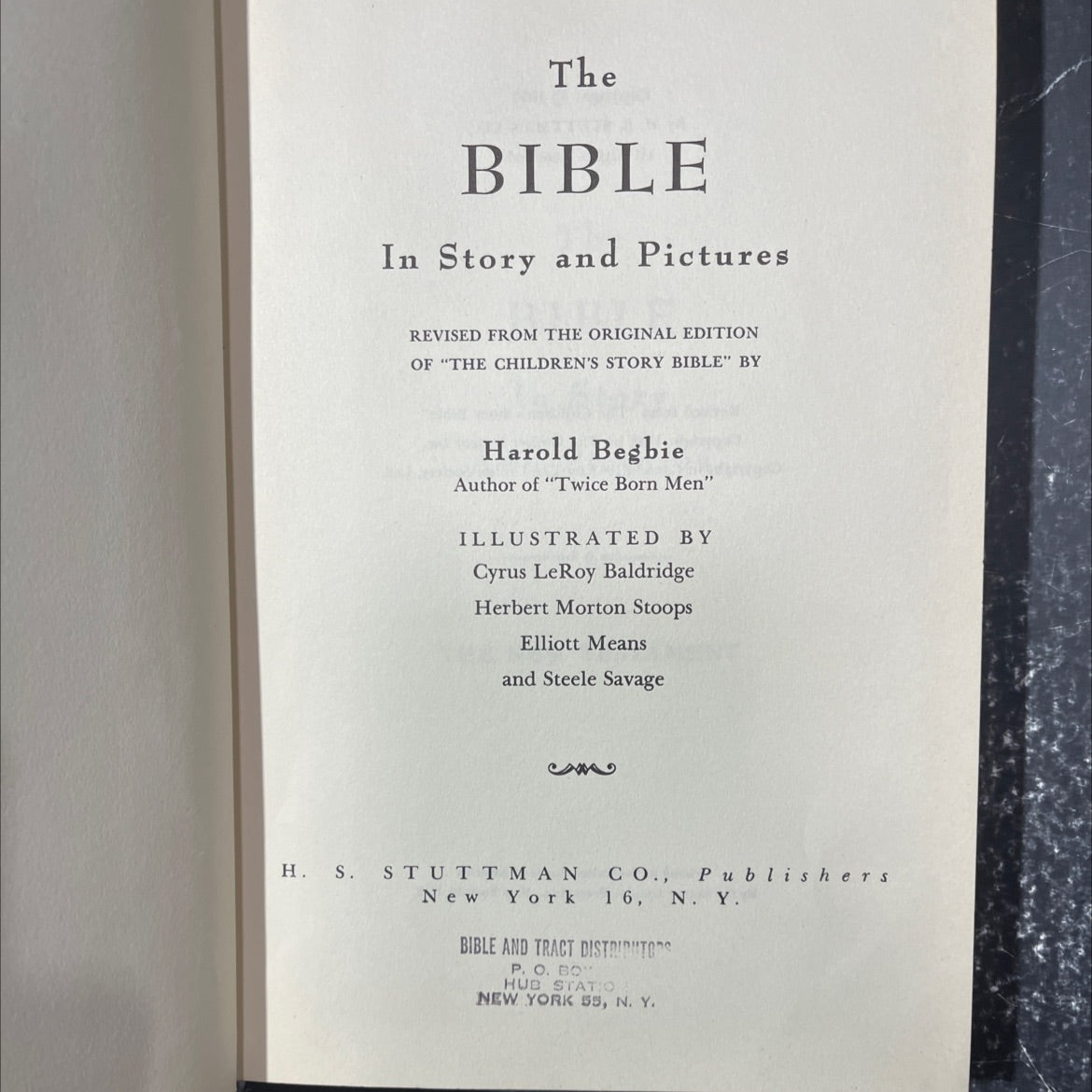 holy bible in story and pictures book, by harold begbie, 1956 Hardcover image 2