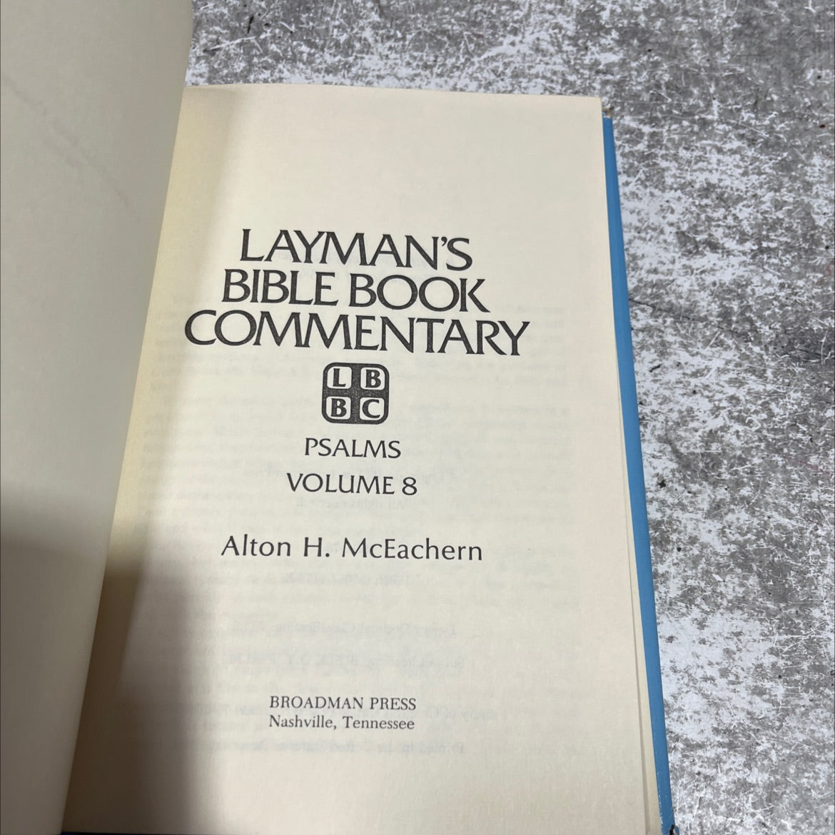 holy bible layman's bible book commentary psalms volume 8 book, by Alton H. McEachern, 1981 Hardcover image 2