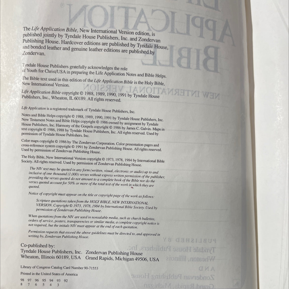 holy bible life application new international version book, by Tyndale House Publishers, Inc. and Zondervan Publishing image 3