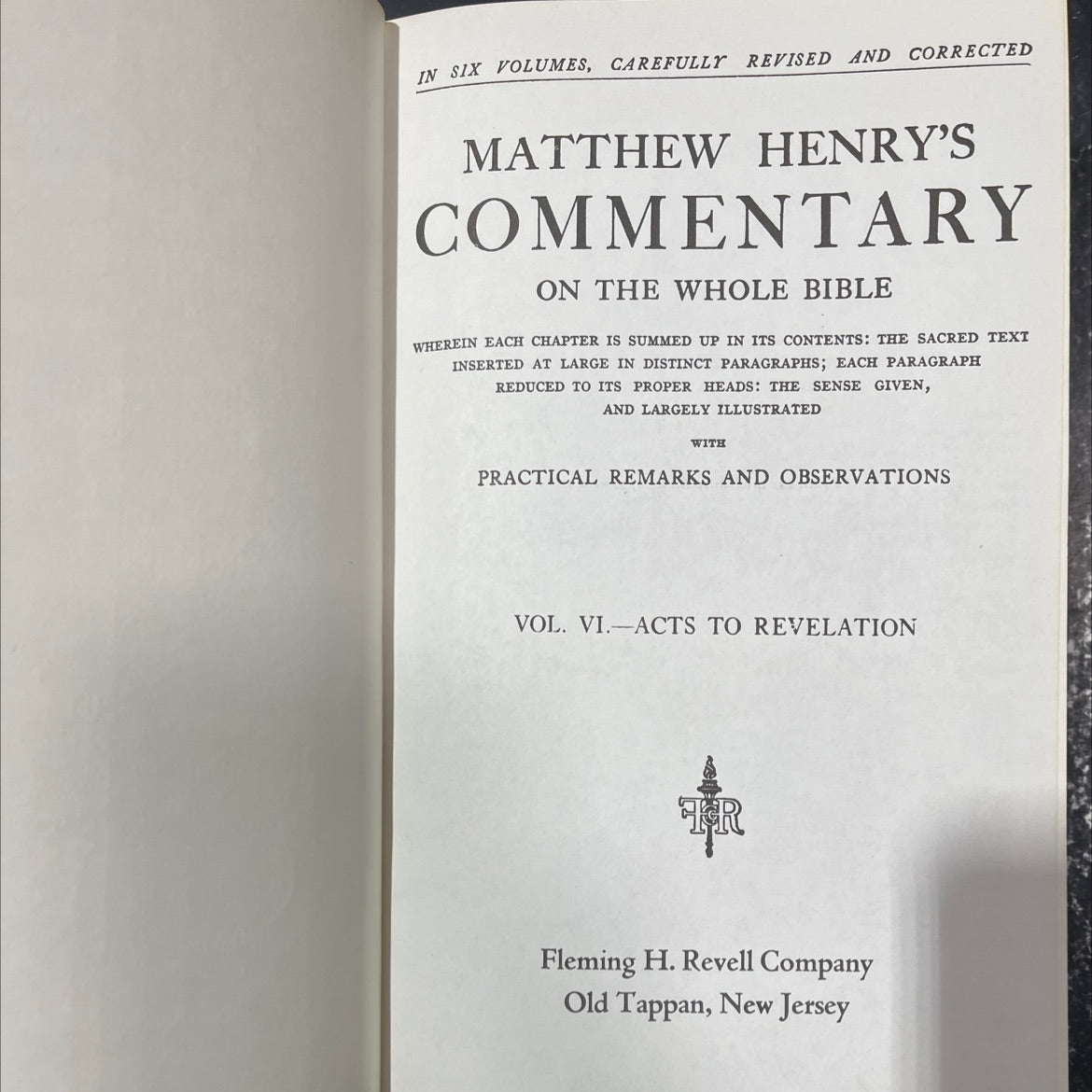 holy bible matthew henry's commentary on the whole bible vol. vi acts to revelation book, by matthew henry, 1970 image 2