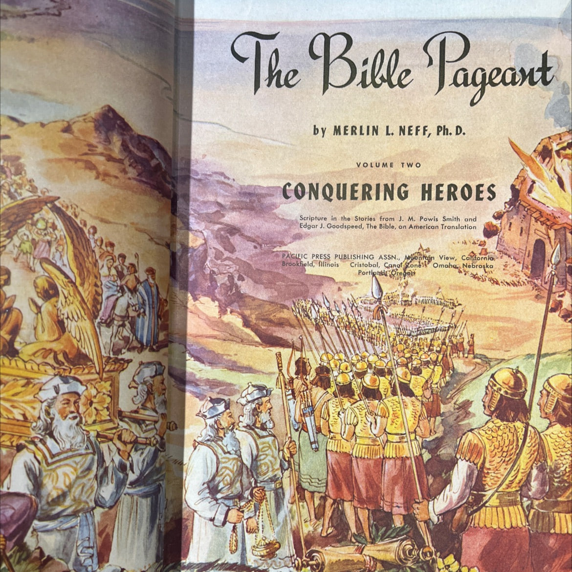 holy bible pageant volume two conquering heroes book, by merlin l. neff, ph. d., 1955 Hardcover image 2