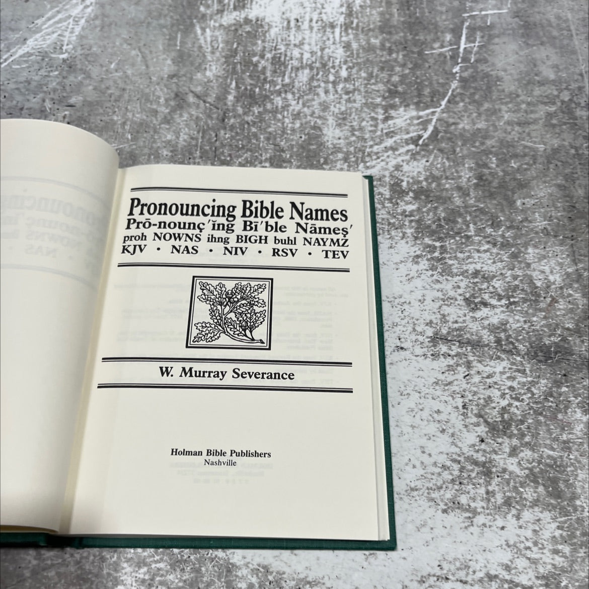 holy bible pronouncing bible names book, by W. Murray Severance, 1985 Hardcover image 2