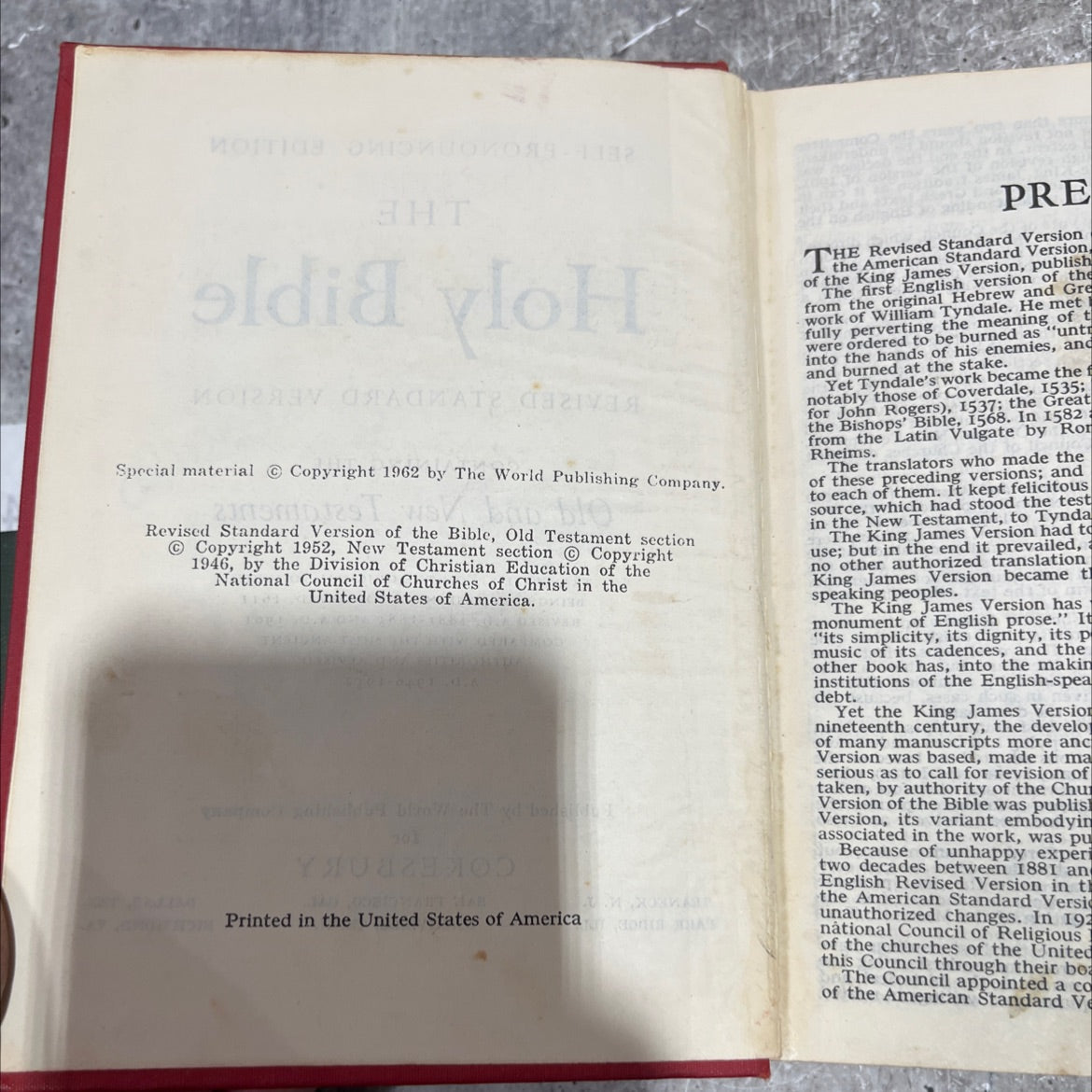 holy bible revised standard version book, by not stated, 1952 Hardcover image 3
