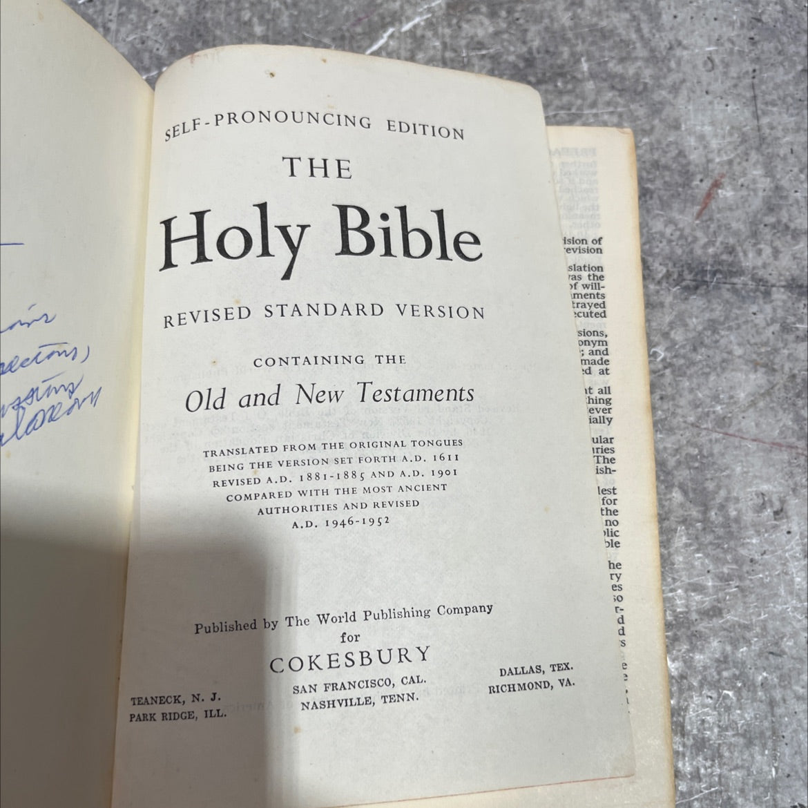 holy bible revised standard version book, by not stated, 1952 Hardcover image 2