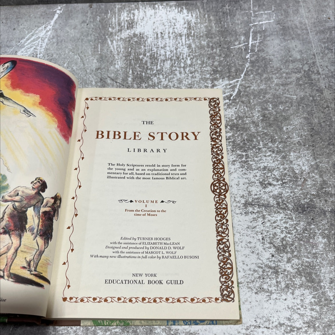 holy bible story library volume i from the creation to the time of moses book, by turner hodges, 1956 Hardcover image 2